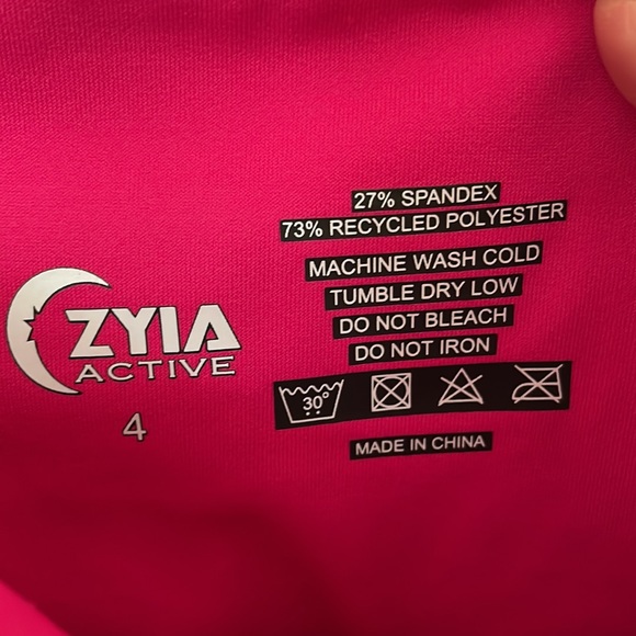 Zyia Party Pink Light N Tight Leggings 4 - Picture 7 of 7